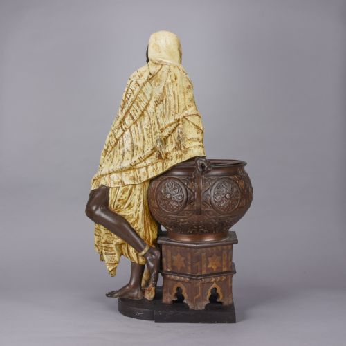 LATE 19TH CENTURY POLYCHROMED SCULPTURE ENTITLED ROMANTIC BEAUTY BY ARTHUR WAAGEN - ADDITIONAL PHOTO 7