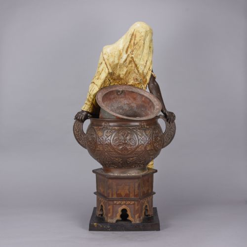 LATE 19TH CENTURY POLYCHROMED SCULPTURE ENTITLED ROMANTIC BEAUTY BY ARTHUR WAAGEN - ADDITIONAL PHOTO 9