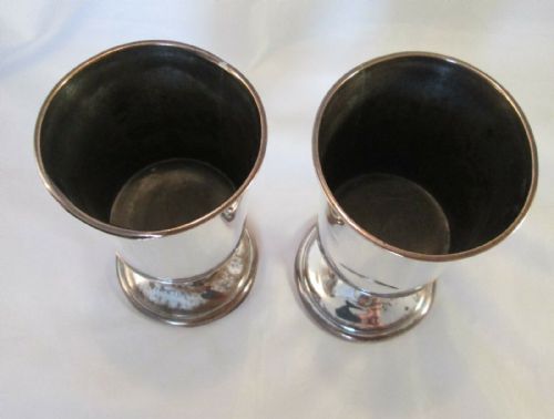 fig 1. Georgian Pair of Old Sheffield Plate Goblets