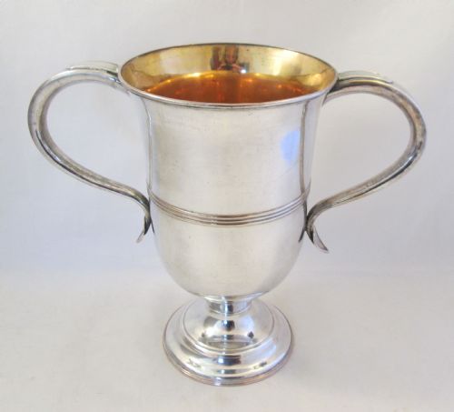 A Large 18th Century Old Sheffield Plated Loving Cup / Trophy