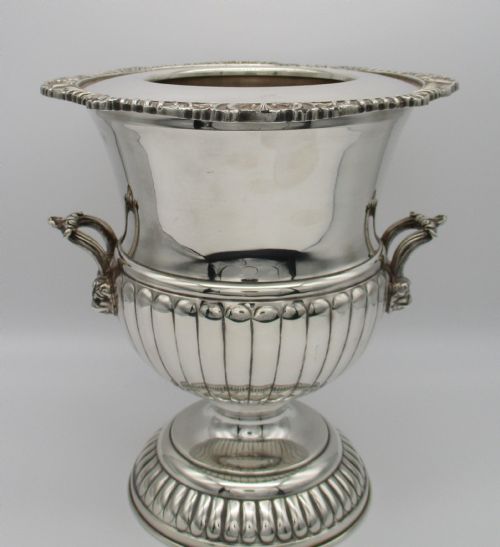 A Fine 19th Century Silver Plated Wine Cooler by Henry Wilkinson