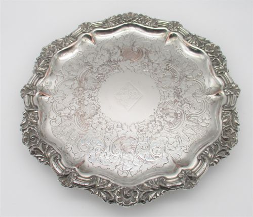 A Fine Old Sheffield Plated Waiter / Drinks Tray  C1830