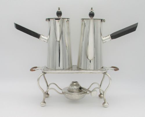 Aspreys Silver Plated Coffee / Chocolate Pots on Burner