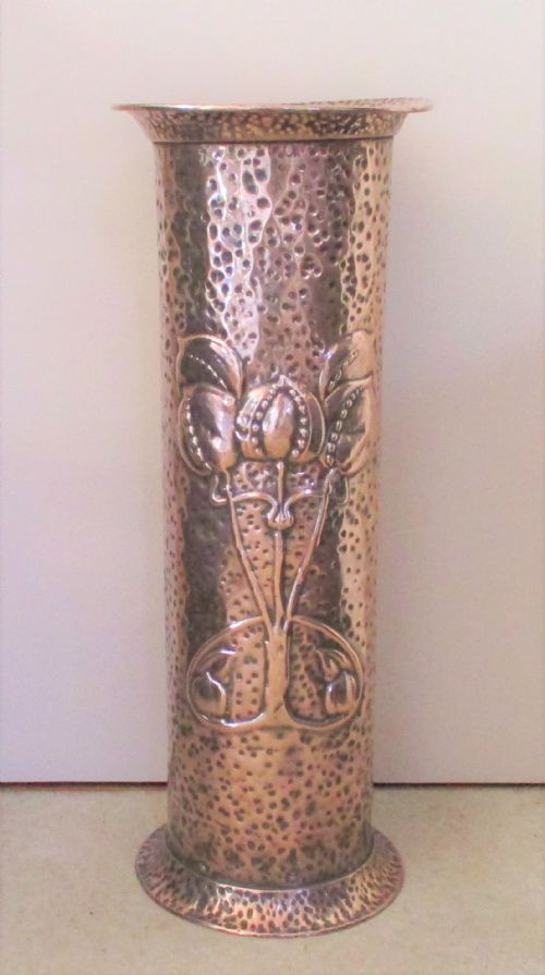 Fabulous Tall Arts and Crafts Copper Stick / Umbrella Stand - 66cm