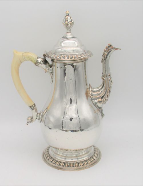 Rare Early Old Sheffield Plated Coffee Pot C1760 Marked