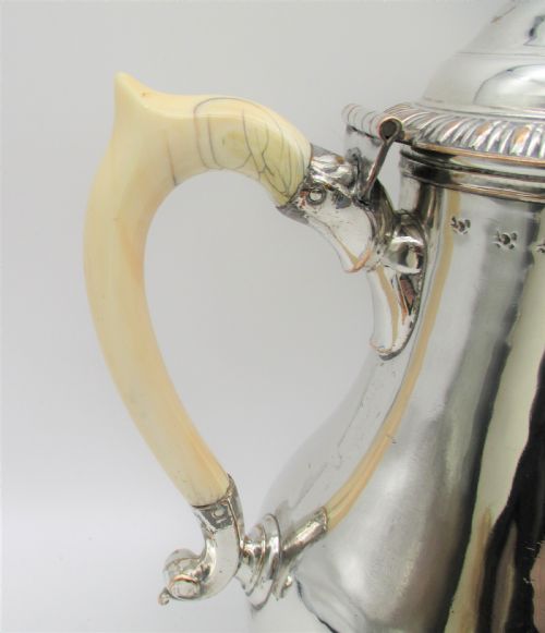 fig 1. Rare Early Old Sheffield Plated Coffee Pot c1760 Marked