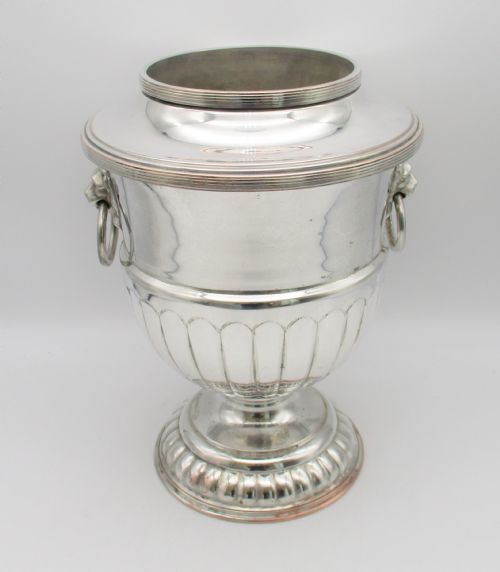 fig 1. A Fine Heavy Silver Plated Wine Cooler 