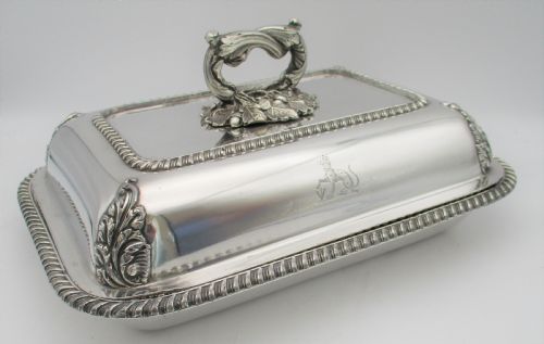 Fine Early 19th Century Old Sheffield Plated Serving Tureen - Crest