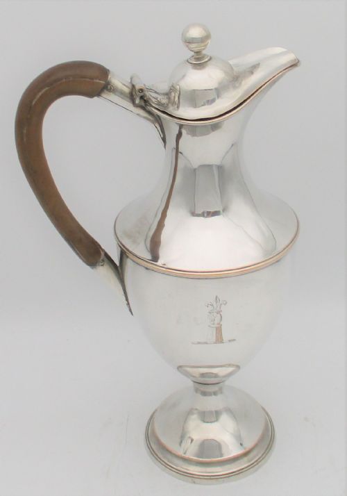 Fine Crested Old Sheffield Plated Wine Ewer C1800
