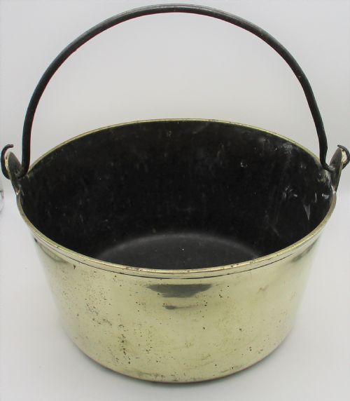 Very Large 19th Century Brass Preserve Pan 39cm