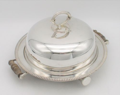 A Fine 19th Century Silver Plated Muffin Dish with Warming Tray
