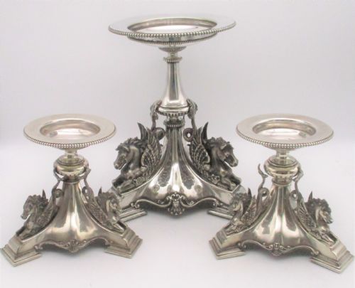 Fantastic Neo Classical Silver Plated Centrepiece / Candle Holders