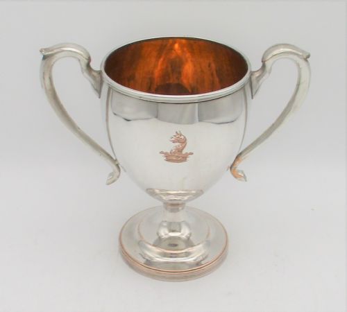 A Fine 18th Century Old Sheffield Plated Loving Cup Crested