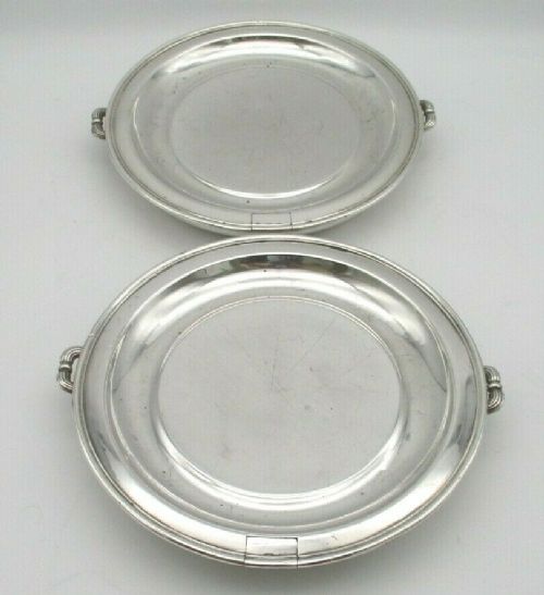 Fine Pair of Georgian Old Sheffield Plated Dish Warmers