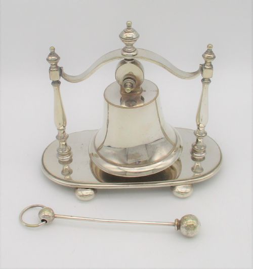Victorian Silver Plated Table Bell / Dinner Bell by Lee and Wigfull, Sheffield