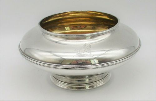 Old Sheffield Plated Sugar Bowl by Dixons Witth Boar's Head Crest