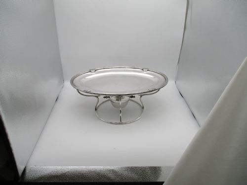 fig 1. 19th Century Silver Plated Platter & Reversible Dish Ring