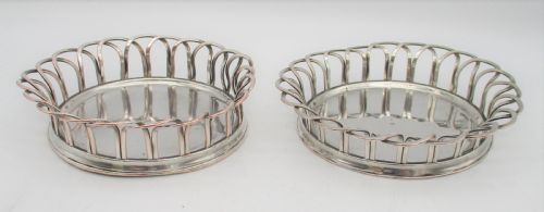 fig 1. Pair of Rare Early 19th Century 'Sheffield Plated' Coasters