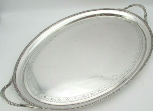 Large Art Deco Silver Plated Serving Tray by Barker Ellis C1930