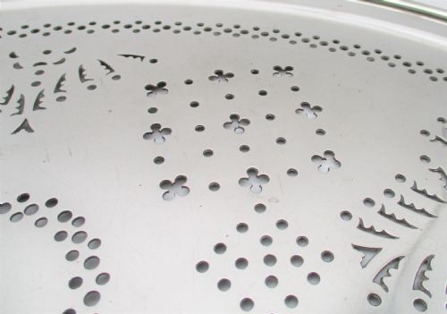 FINE 19TH CENTURY SILVER PLATED MAZARINE DRAINING TRAY - ADDITIONAL PHOTO 5