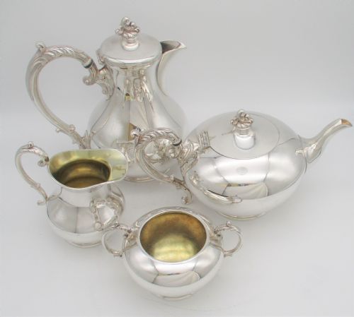 Fine Silver Plated 4 Piece Tea Set by Dixons C1900