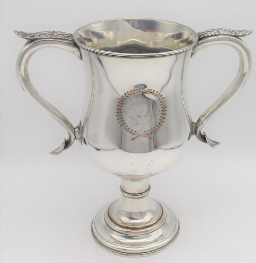 fig 1. Old Sheffield Plated Loving Cup - Falstaff Club c1780