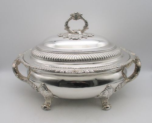 Wonderful Large Silver Plated Soup Tureen C.1850