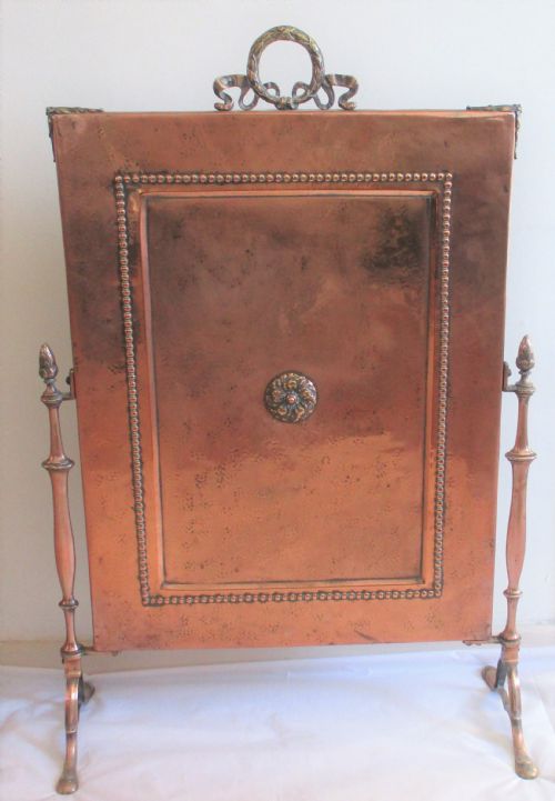 Arts & Crafts Copper Fire Guard / Screen