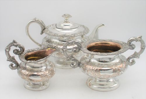Fine Old Sheffield Plated Tea Set C1830