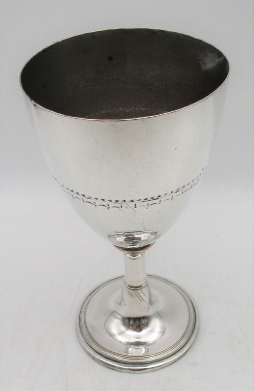 A Late 18th Century Old Sheffield Plated Wine Goblet