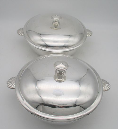 Fine Pair of Silver Plated Serving Tureens by Christofle of Paris