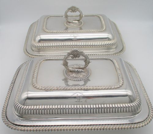 A Fine Pair of Old Sheffield Plated Tureens C1830