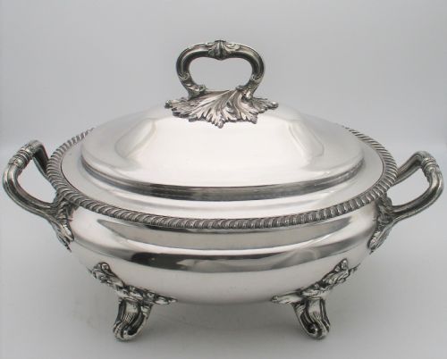 Fine Large Silver Plated Soup Tureen by Padley Parkin & Co