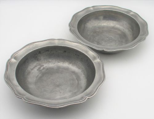 A Pair of 19th Century Pewter Bowls