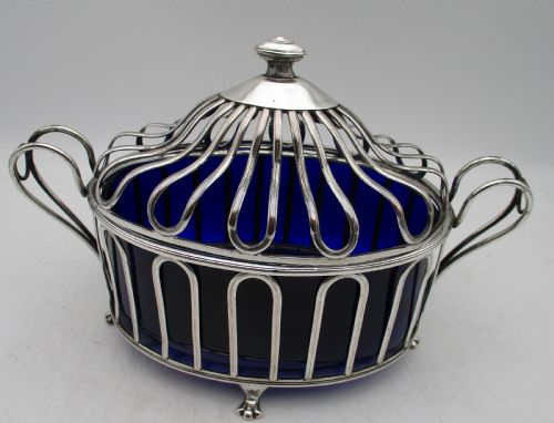fig 1. Rare Large Old Sheffield Plated Covered Dish