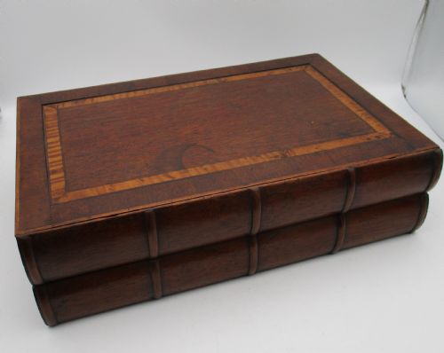 fig 1. A Fine Mahogany & Satinwood Secret Book Box
