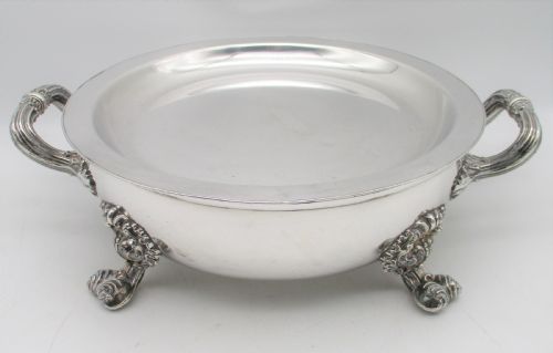 PAIR OF 19TH CENTURY SILVER PLATED WARMING DISHES BY DAN HOLY - ADDITIONAL PHOTO 3