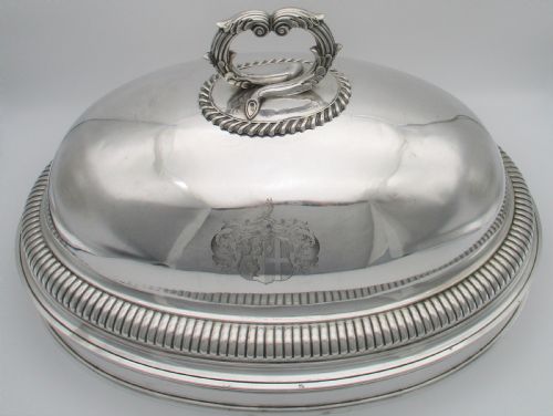 Fine Old Sheffield Plated Meat Dome 17"