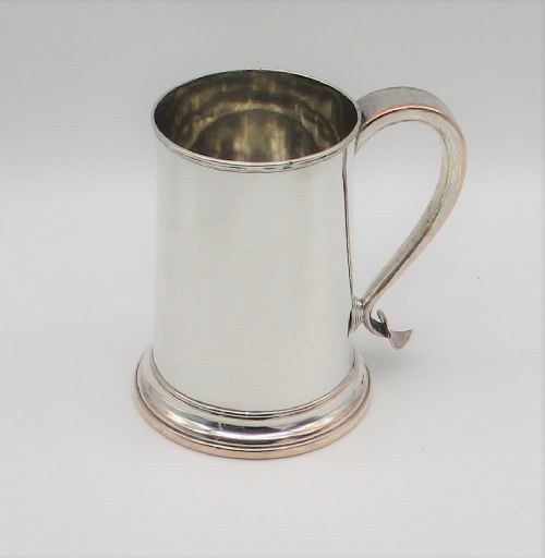 A Georgian Old Sheffield Plated Pint Tankard