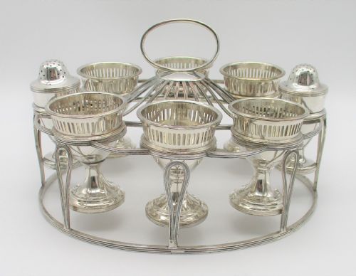 Fine 19th Century Wirework Silver Plated Egg Cruet