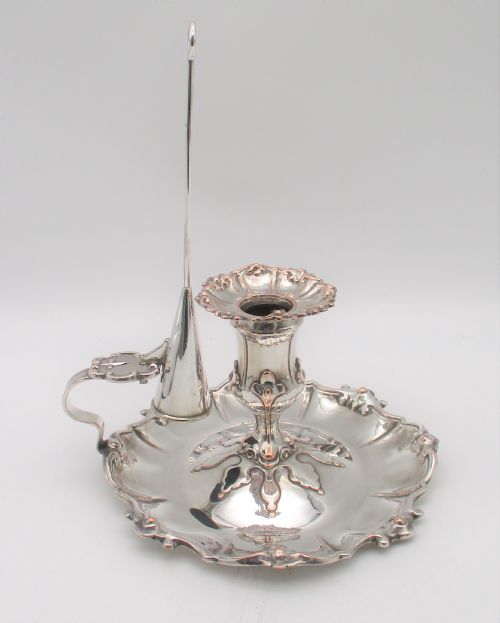 Fine Old Sheffield Plated Chamber Candlestick C1830