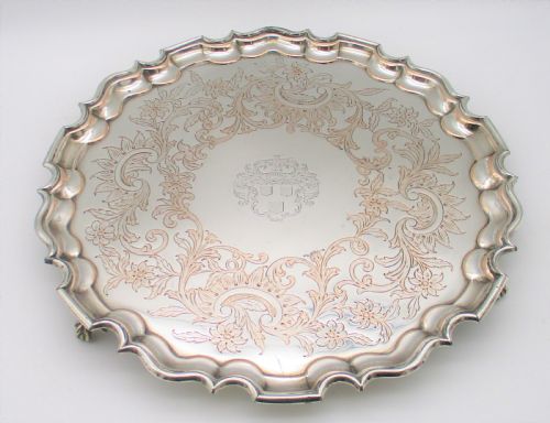 Large 19th Century Old Sheffield Plated Tray by Waterhouse Hatfield