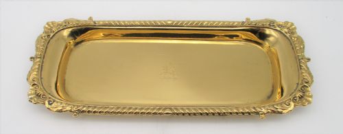 A Fabulous 19th Century Gilded Snuffer / Pen Tray