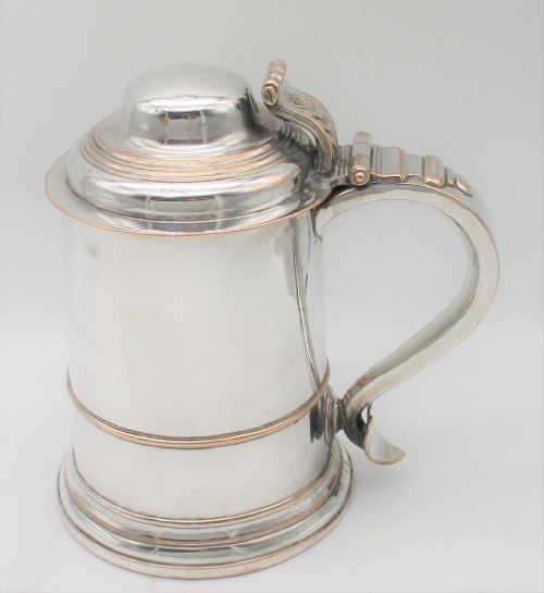 fig 1. A Fine Early 19th Century Old Sheffield Plated Lidded Tankard