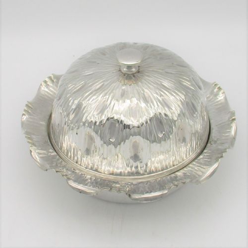 fig 1. An Unusual Aesthetic Movement Silver Plated Muffin Dish