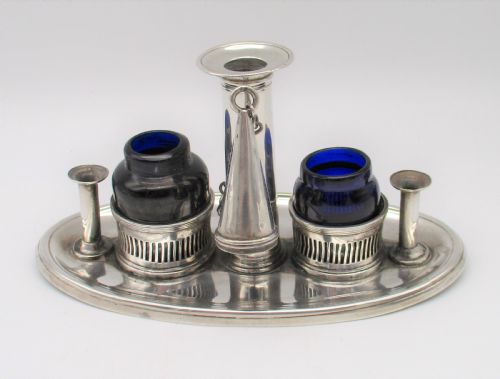 A Rare Old Sheffield Plated Ink Stand C1800