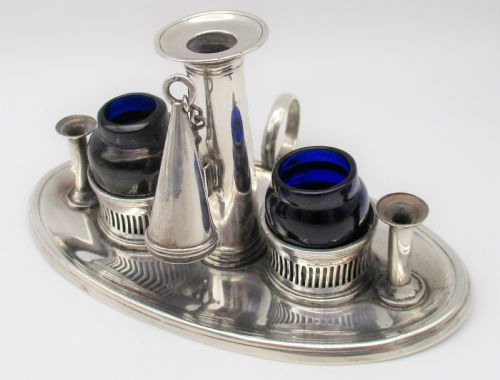 fig 1. A Rare Old Sheffield Plated Ink Stand c1800