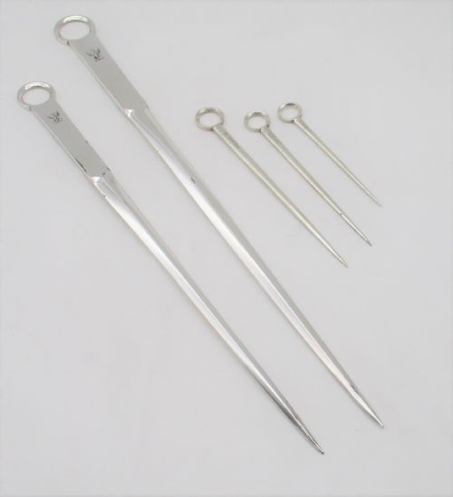 A Collection of Early 19th Century Close Plated Meat Skewers
