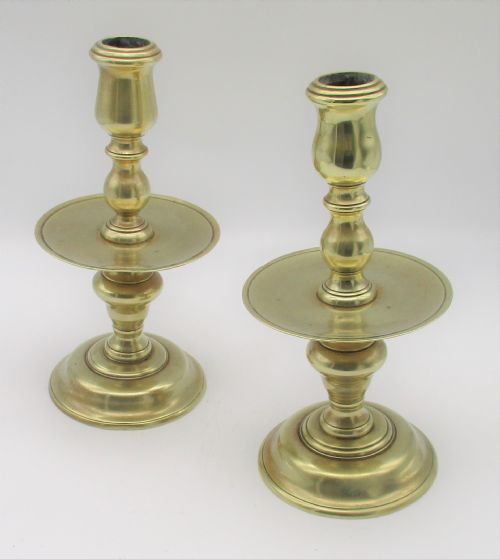A Pair of Heavy Brass 'Heemskirk' Brass Candlesticks 18th/19th Century