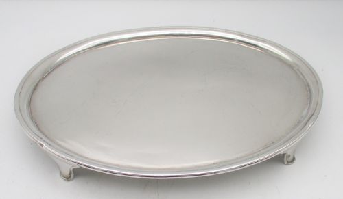 A Small Oval Old Sheffield Plated Serving Tray